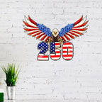 250th Anniversary Patriotic Eagle Hanging Metal Sign