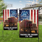 Patriot Trucker Flag, 250 Years Trucking for Freedom American Flag