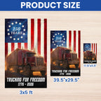 Patriot Trucker Flag, 250 Years Trucking for Freedom American Flag