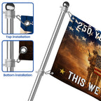 Memorial Day Flag, 250 Years of Service Grommet American Flag