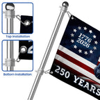 250 Years of Power Flag, 1776 2026 Patriotic Horse Grommet Flag