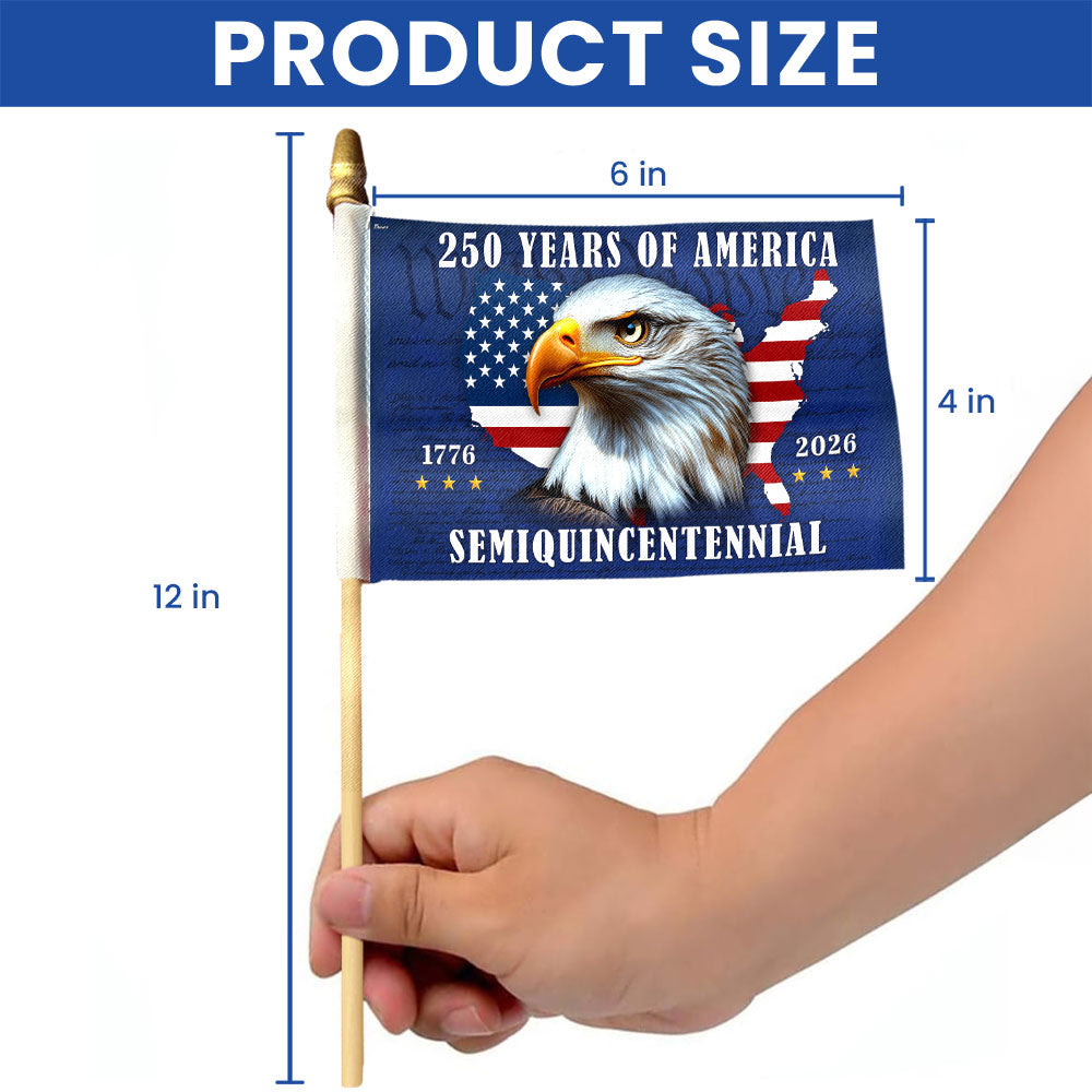 250 Years of America Patriotic Eagle Handheld Flag
