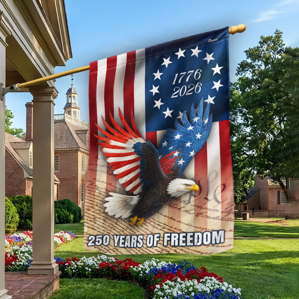 250 Years of Freedom We The People Flag, 1776 2026 Patriotic Decor