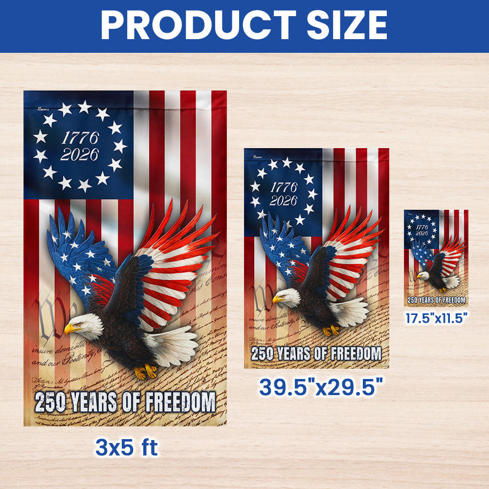 250 Years of Freedom We The People Flag, 1776 2026 Patriotic Decor