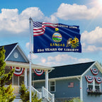 Kansas State Flag, 250 Years of Liberty The Sunflower State Grommet Flag