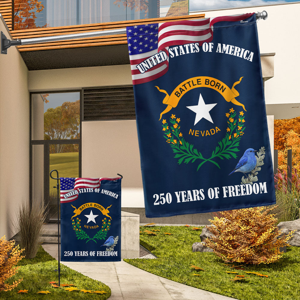 Nevada State Flag, 250 Years of Freedom Nevada State Decoration