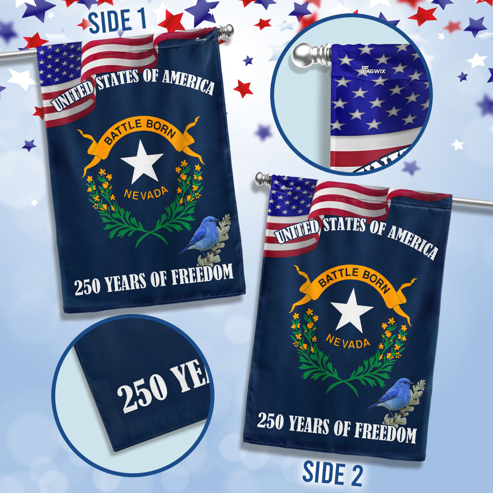 Nevada State Flag, 250 Years of Freedom Nevada State Decoration
