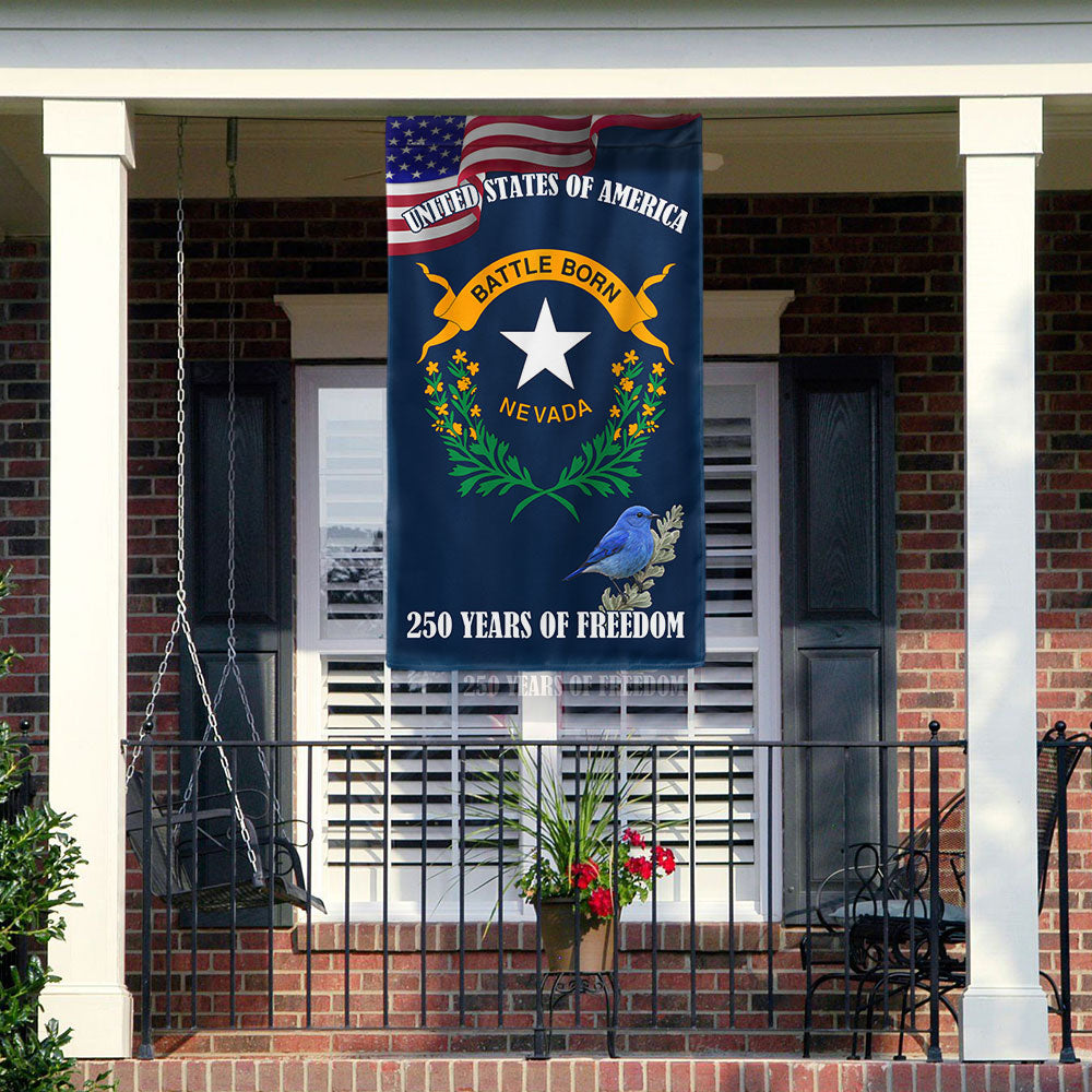 Nevada State Flag, 250 Years of Freedom Nevada State Decoration