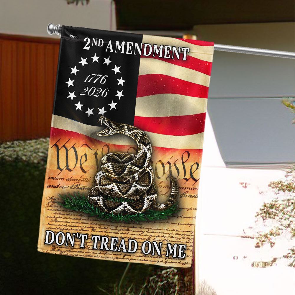 2nd Amendment Flag, 1776 2026 Gadsden Dont Tread On Me US Flag