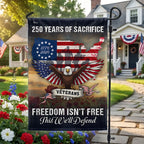 Veterans Day Flag, 250 Years of Sacrifice United States Map Flag