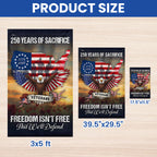 Veterans Day Flag, 250 Years of Sacrifice United States Map Flag