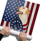 250 Years of Freedom Canvas Wall Art, Labrador Retriever Wrapped in Glory Decor