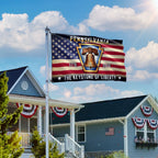 Pennsylvania Flag, 1776 2026 The Keystone of Liberty Grommet American Flag