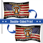 Pennsylvania Flag, 1776 2026 The Keystone of Liberty Grommet American Flag