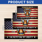Pennsylvania Flag, 1776 2026 The Keystone of Liberty Grommet American Flag