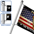 Pennsylvania Flag, 1776 2026 The Keystone of Liberty Grommet American Flag