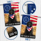 Black Goldendoodle Flag, 250 Years of Freedom American Flag