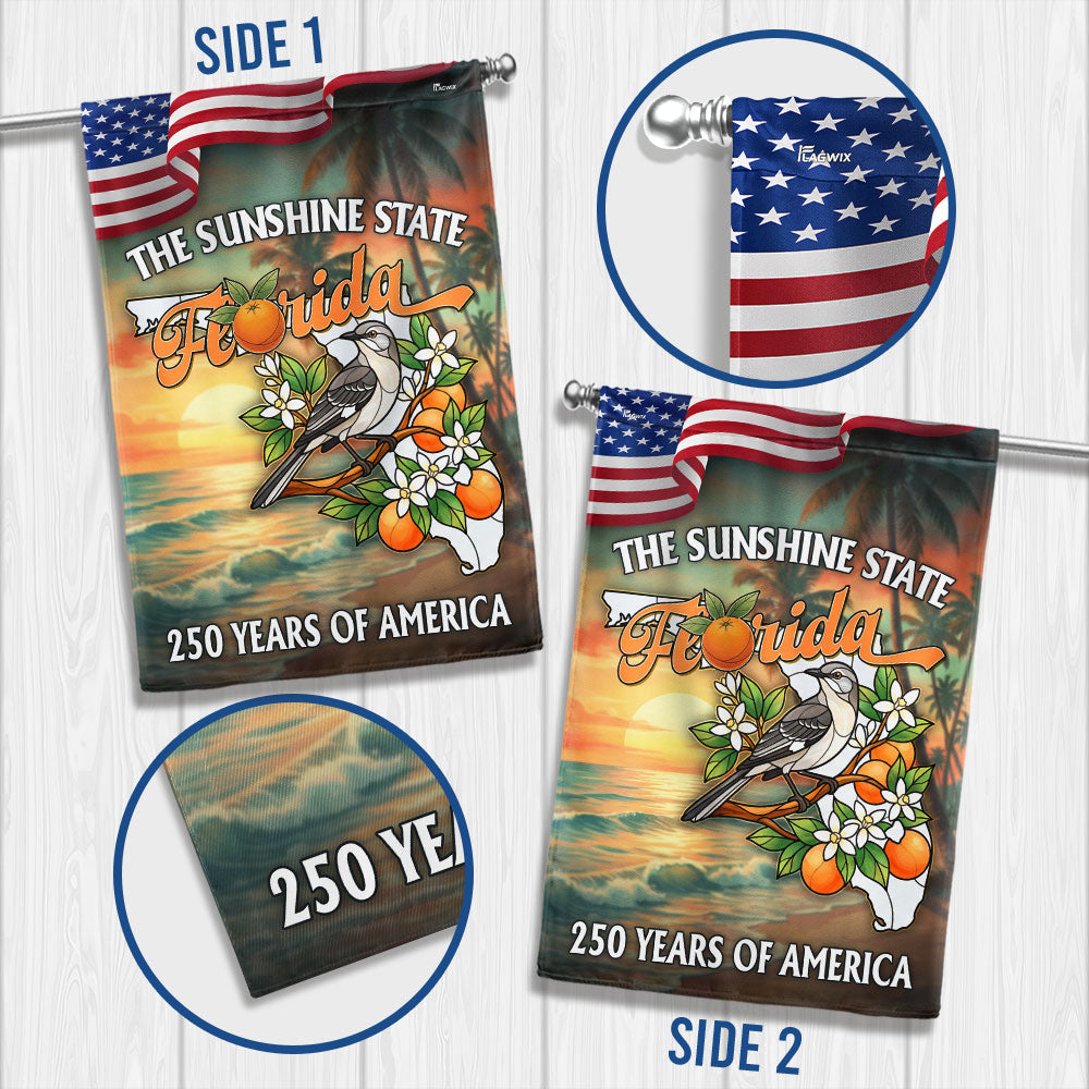 Florida Flag, 250 Years of America The Sunshine State US Flag