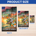 Florida Flag, 250 Years of America The Sunshine State US Flag
