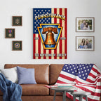 250th Anniversary Canvas Wall Art, Keystone of Liberty Patriotic Decor