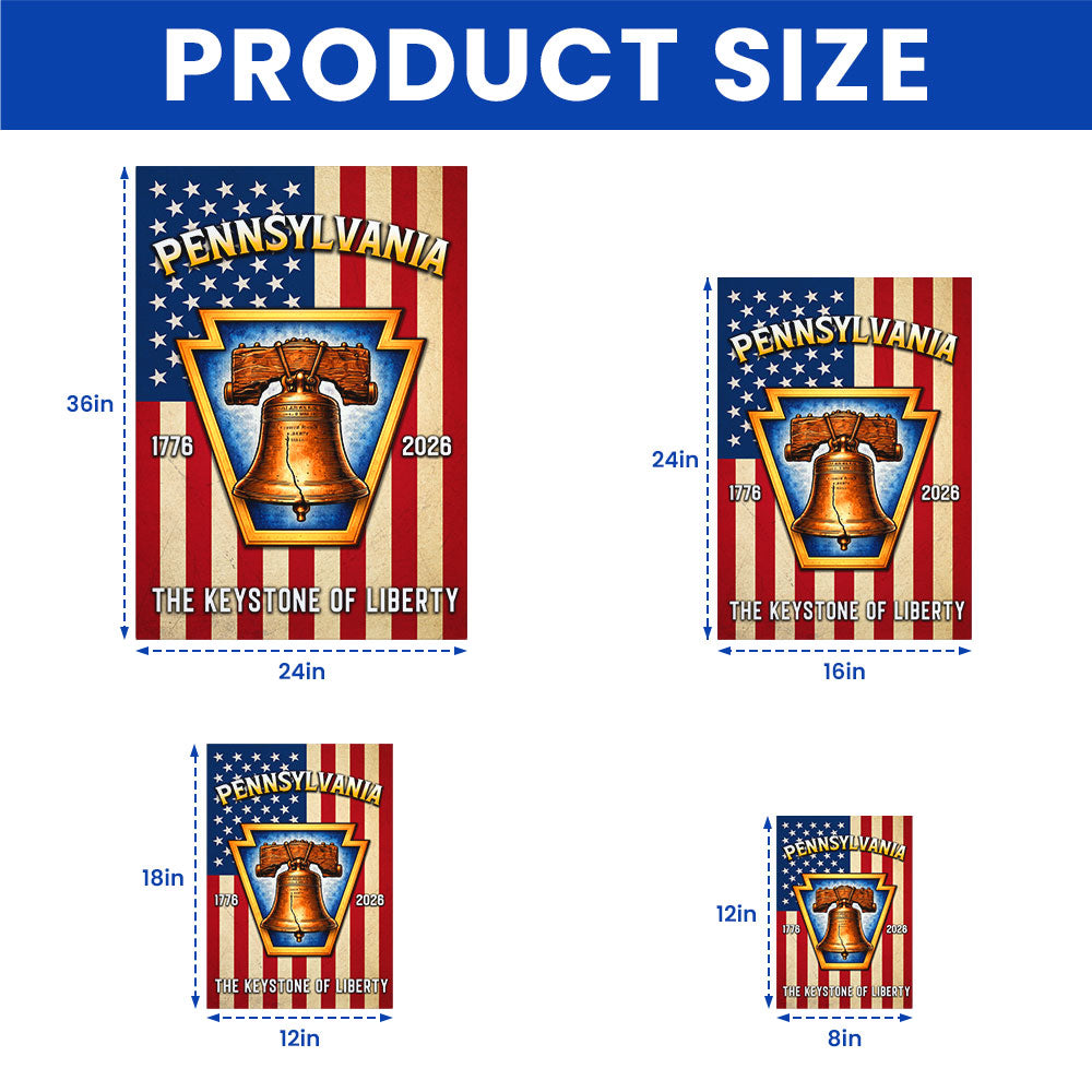 250th Anniversary Canvas Wall Art, Keystone of Liberty Patriotic Decor