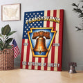 250th Anniversary Canvas Wall Art, Keystone of Liberty Patriotic Decor