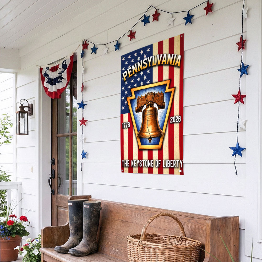 250th Anniversary Canvas Wall Art, Keystone of Liberty Patriotic Decor