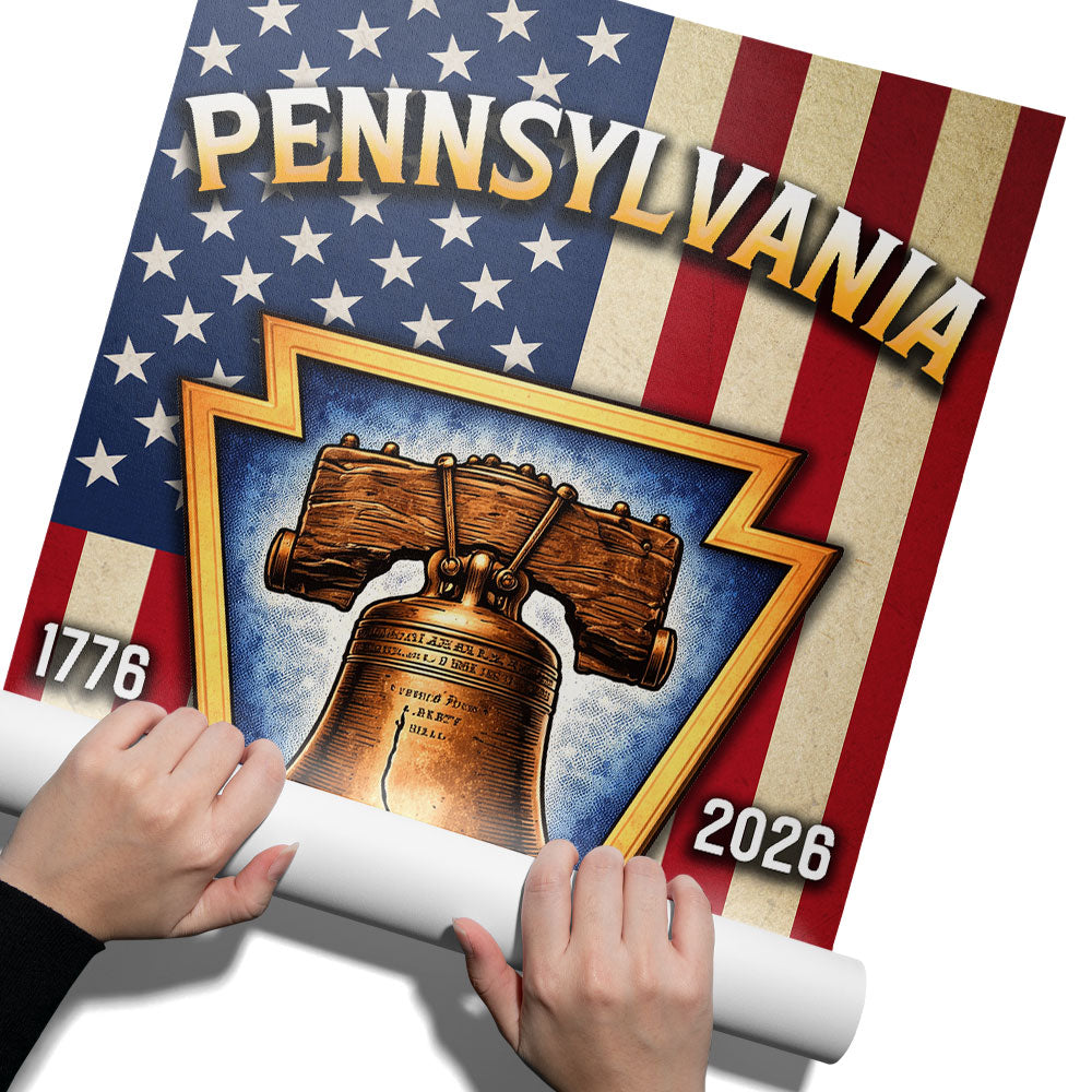 250th Anniversary Canvas Wall Art, Keystone of Liberty Patriotic Decor
