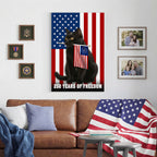 Black Cat Canvas Wall Art, 250 Years of Freedom Historic USA Decor