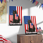 Black Cat Canvas Wall Art, 250 Years of Freedom Historic USA Decor