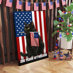 Black Cat Canvas Wall Art, 250 Years of Freedom Historic USA Decor
