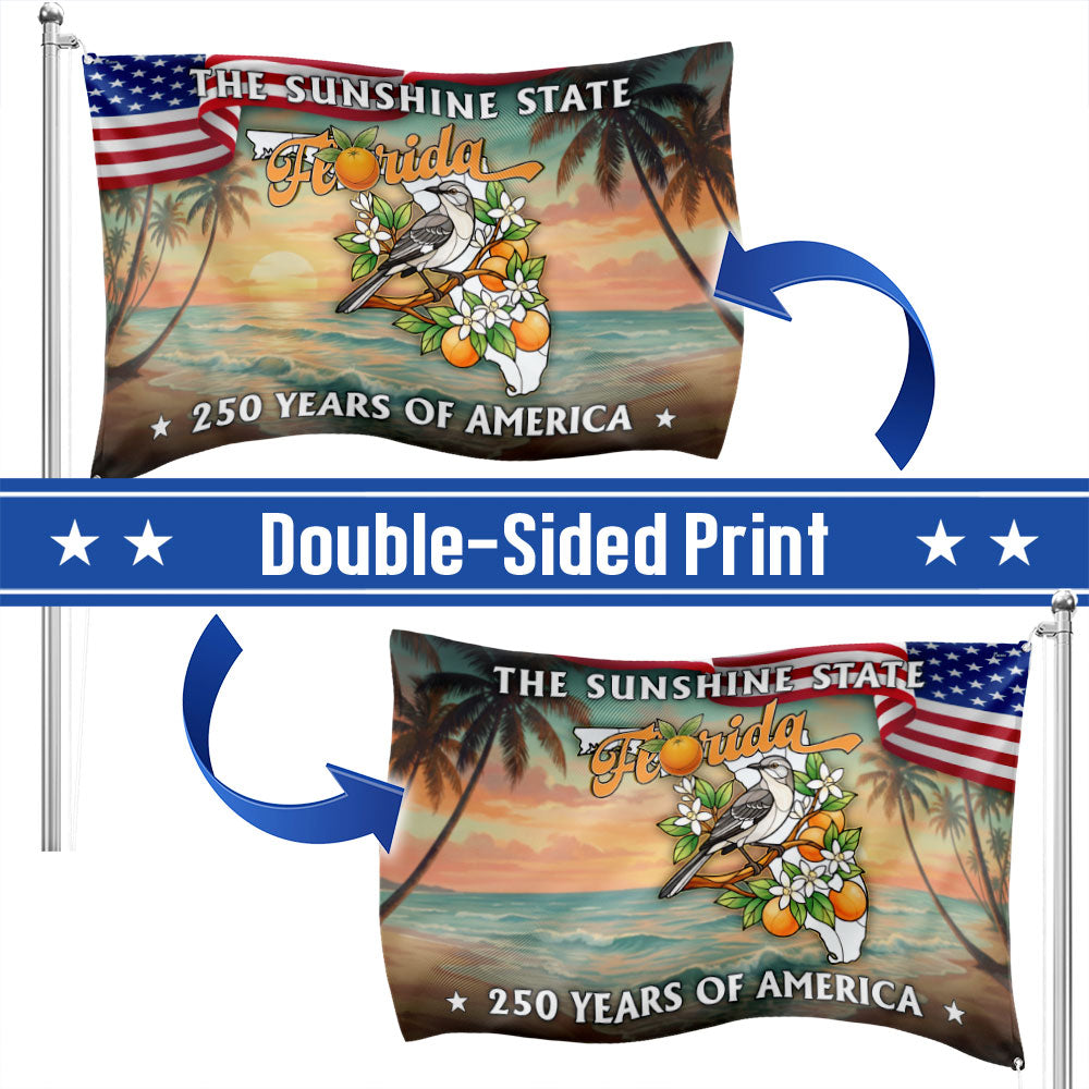 250 Years of America Flag, The Sunshine State Florida Grommet Flag