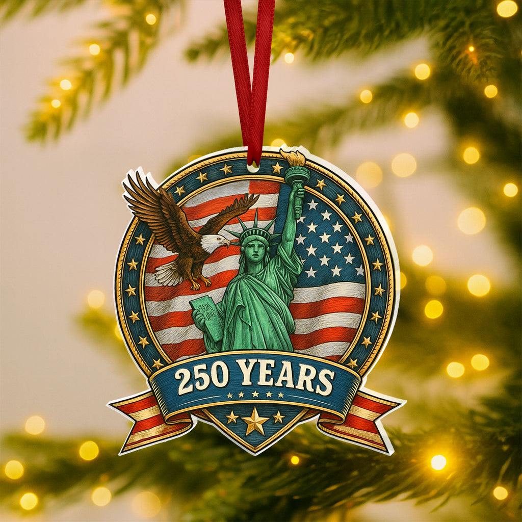 250 Years Ornament | Patriotic Liberty with Eagle Independence Day Decor