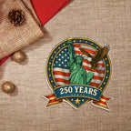 250 Years Ornament | Patriotic Liberty with Eagle Independence Day Decor