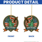 250 Years Ornament | Patriotic Liberty with Eagle Independence Day Decor