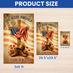 250 Years of Blessing Flag, Memorial Day Patriotic Cross American Flag