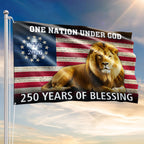 Lion Of Judah Flag, 250 Years of Blessing We The People Grommet Flag