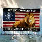 Lion Of Judah Flag, 250 Years of Blessing We The People Grommet Flag