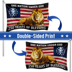 Lion Of Judah Flag, 250 Years of Blessing We The People Grommet Flag