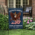 250 Years of Freedom Flag, 1776 2026 God Bless America Cross US Flag