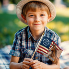 Horse American Flag, 250 Years Strong Patriotic Horse Handheld Flag