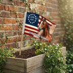Horse American Flag, 250 Years Strong Patriotic Horse Handheld Flag