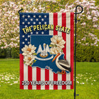Louisiana Flag, 250 Years of Freedom The Pelican State US Flag