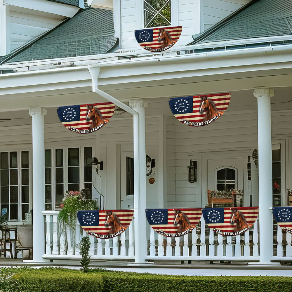 Horse Flag, 250 Years Strong Patriotic Horse Fan Flag