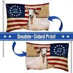 Patriotic Sheep Flag, 1776 2026 Sheep Farmer Farm Life Grommet Flag