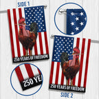 Chicken Rooster American Flag, 250 Years of Freedom Farm Flag