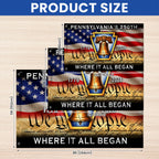 Pennsylvania American Flag, 1776 2026 Where It All Began Grommet Flag