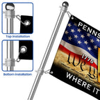 Pennsylvania American Flag, 1776 2026 Where It All Began Grommet Flag