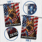 Dog American Flag, 250th Anniversary German Shepherd Patriot US Flag