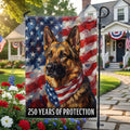 Dog American Flag, 250th Anniversary German Shepherd Patriot US Flag